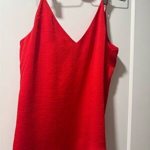 Express Red Fitted Camisole Sleeveless Top